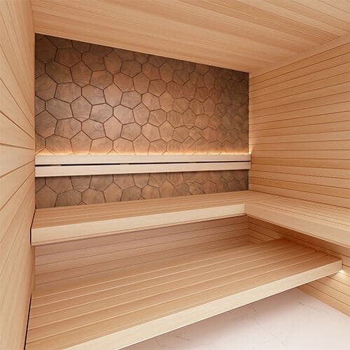 Thermory ProSaunas Modern Thermo Decorative Sauna Wall Panels | 6-Panel Box sauna wood