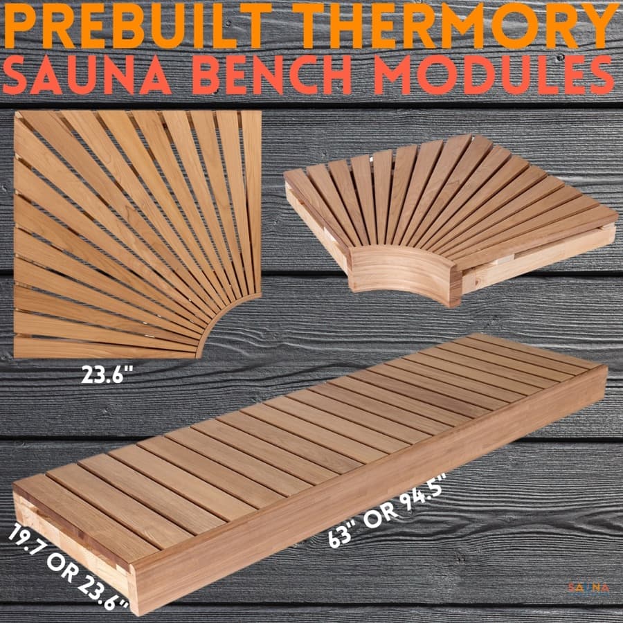 Thermory Prebuilt Sauna Bench Modules sauna wood