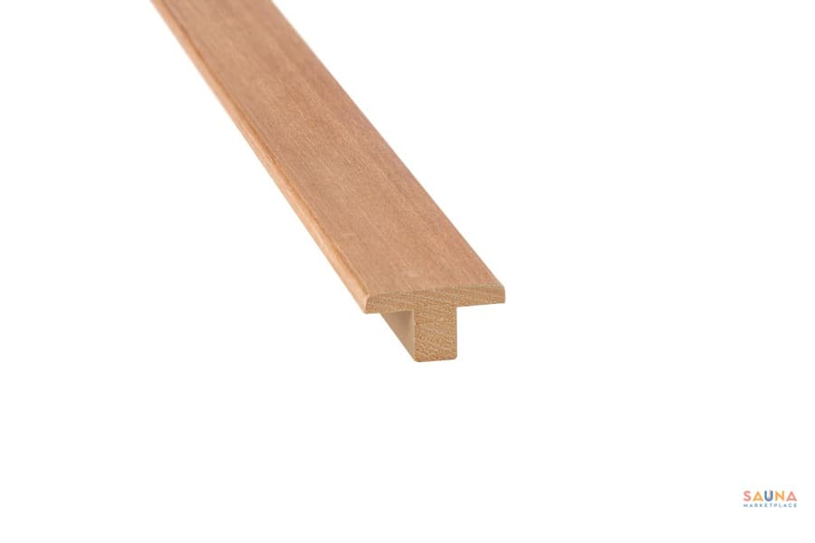 Thermory Thermo-Aspen Moulding 1×2 Transition T sauna wood