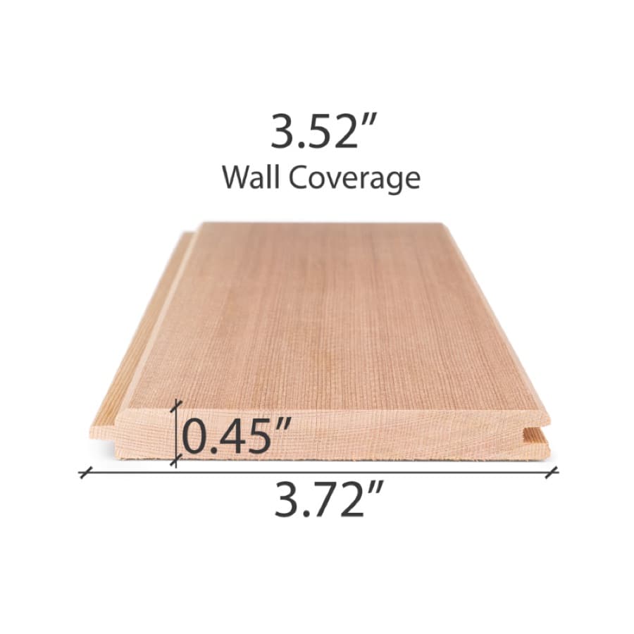 ProSaunas Western Red Cedar 1/2X4 VG T&G V2E Wall Cladding sauna wood