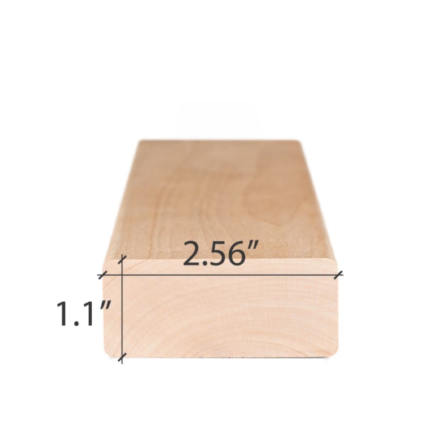 ProSaunas Alder 2X3 S4SEE SHP Bench, Backrest & Skirting sauna wood