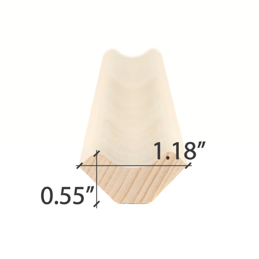 ProSaunas Aspen 1X2 SI Inside Corner Trim sauna wood