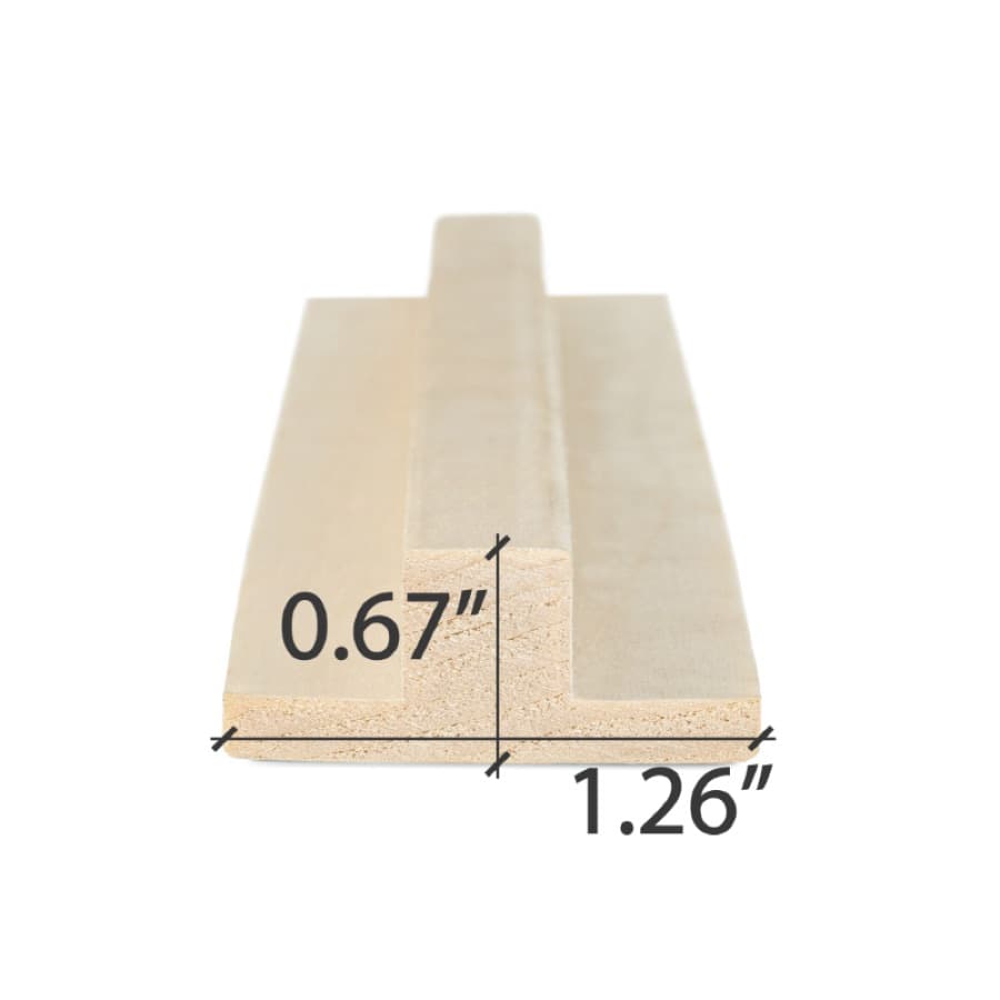 ProSaunas Aspen 1X2 T-Moulding Moulding & Trim sauna wood