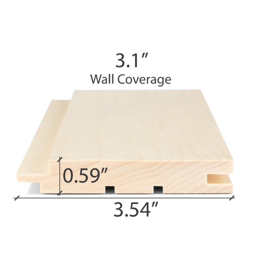 ProSaunas Aspen 1X4 T&G STS4 Wall Cladding sauna wood