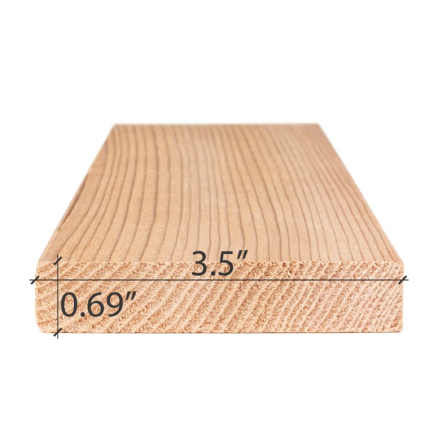 ProSaunas Western Red Cedar 1X4 VG S4SEE Bench, Backrest & Skirting sauna wood