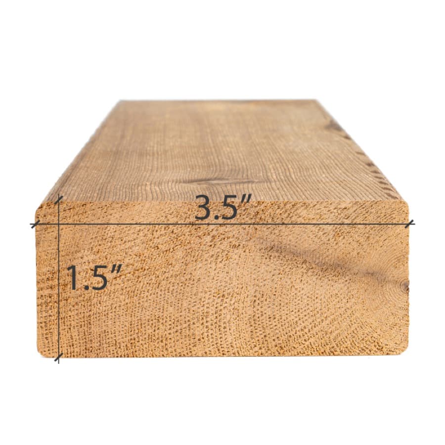 ProSaunas Western Red Cedar 2X4 STK S4SEE Bench, Backrest & Skirting sauna wood