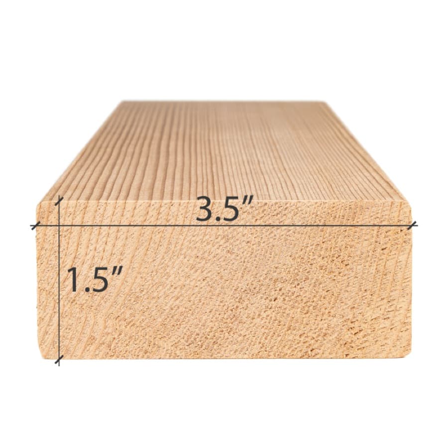 ProSaunas Western Red Cedar 2X4 VG S4SEE Bench, Backrest & Skirting sauna wood