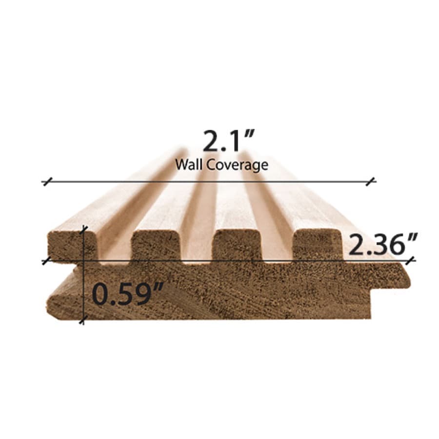 ProSaunas Thermo-Aspen Groove-S 1X3 T&G Wall Cladding sauna wood