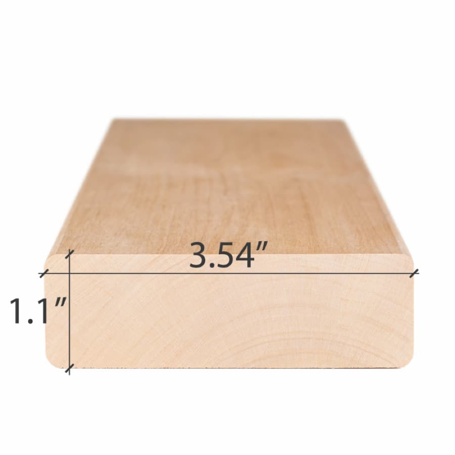 ProSaunas Alder 2X4 S4SEE SHP Bench, Backrest & Skirting sauna wood